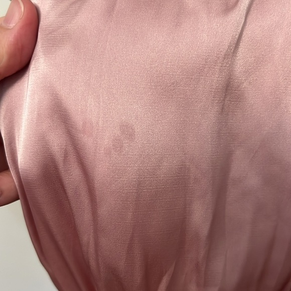 NWT Ieena for Mac Duggal Pink Open Back High Neck Side Ruched Gown Size 8 - Picture 13 of 15